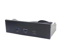 Diheohg USB Panel for PC 2 Ports USB 3.2 GEN1 5Gbps + 1 Port Type-C 10Gbps S/20Gbps Hub for Desktop Floppy Drive Bay 5.25 Inch
