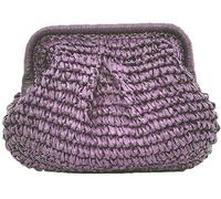 DIHKLCIO Straw Clutch Purses for Women Summer Beach Woven Bag Purse 2025 Cloud Dumpling Pouch Crossbody Handbags, Light Purple, Casual