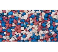 Dihl 10KG Unipac Aquarium Cosmic Stellar Gravel Stones, 5mm to 8mm Grain Size, Decorative Substrate, Non-Toxic Durable Epoxy Coated in Metallic Finish. Pink, White, Blue Mix, 10 KG