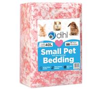 Dihl 40 Litre, Pink, Super Absorbent Paper Bedding for Small Animals. Absorbs 6 Times its Weight in Liquid. Hamster, Mice, Rat, Rabbit, Guinea Pig Gerbil Cage Substrate - 40L