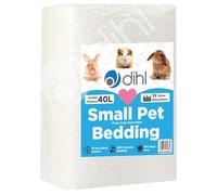 Dihl 40 Litre, White, Super Absorbent Paper Bedding for Small Animals. Absorbs 6 Times its Weight in Liquid. Hamster, Mice, Rat, Rabbit, Guinea Pig Gerbil Cage Substrate - 40L