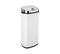 Dihl 50L White Sensor Bin Kitchen Waste Dustbin Chrome Automatic