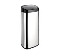 Dihl 68L Onyx Chrome with Black Lid Stainless Steel Sensor Bin