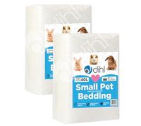 Dihl 80 Litre, White, Super Absorbent Paper Bedding for Small Animals. Absorbs 6 Times its Weight in Liquid. Hamster, Mice, Rat, Rabbit, Guinea Pig Gerbil Cage Substrate - 2x 40L Packs