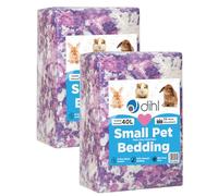 Dihl 80L Paper Bedding for Small Animals - Purple, Pink & White | Super Absorbent, Absorbs 6 Times its Weight in Liquid, Hamster, Mice, Rat, Rabbit, Guinea Pig Gerbil Cage Substrate