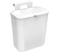 Dihl 9 Litre Hanging Trash Bin with Lid, White