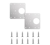 Dihl Hinge Repair Plates 90x90mm Stainless Steel Pack of 2 | Includes Screws, Kitchen Cabinet & Cupboard Use, Multiple Fixing Holes, Easy Installation, Corrosion Resistant