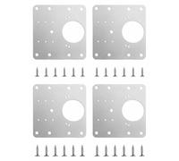 Dihl Hinge Repair Plates 90x90mm Stainless Steel Pack of 4 | Includes Screws, Kitchen Cabinet & Cupboard Use, Multiple Fixing Holes, Easy Installation, Corrosion Resistant