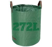 Dihl Litre Heavy Duty Garden Waste Bags, Reusable Rubbish Sacks with Upper and Side Handles, Green, Woven Polypropylene. For Waste, Grass, Leaves and More (Pack of 1, 272, litres)
