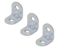 Dihl Pack of 10 Steel Corner Fixed Angle Brackets L Shape 90° Furniture Fittings Corner Fixings Connector Hinges, 20mm x 20mm x 15mm, 10 PCS