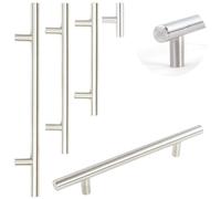 Dihl Pack of 20 Modern Silver 96mm Centre-to-Centre T-Bar Kitchen Handle - 150mm Overall Length, Sleek and Sturdy Cabinet Drawer Pull for Contemporary Home Décor, Easy Installation, 20 PCS