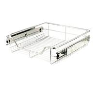 Dihl Pack of 3, 390mm Wide Pull Out Wire Basket Drawer for Kitchen Cabinets Cupboard Storage Organiser For 500mm Cupboard Carcasses, 3 PCS