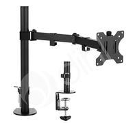 Dihl Single Arm Computer Monitor Mount for 13" to 27 Inch Screens, Black | Desk Clamp Mounted, Supports up to 8KG (17.6 lbs), Ergonomic Desk Space Saving Solution