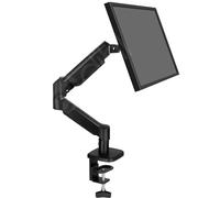 Dihl Single Monitor Desk Mounting Arm with Spring Tension System, Home Office, 13 to 32 inch Flat or Curved Screens up to 9.5KG, Easy Install, Fully Adjustable, VESA 75x75 or 100x100, Black