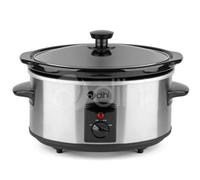 Dihl Slow Cooker 3.5L Removable Ceramic Pot Bowl Glass Lid Stainless Steel