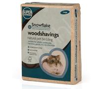 Dihl Snowflake Small Animal Wood Shavings Natural Pet Bedding 3KG, Dust Extracted Premium Pet Bed Substrate, Odour Control, For Rabbit, Hamster, Gerbil, Guinea Pig, Mouse, FSC Approved, Large