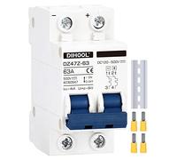 DIHOOL 2P 63 amp Solar DC Isolator Switch DC Miniature Circuit Breaker PV Disconnect Switch Fuse For Solar Energy Photovoltaic