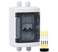 DIHOOL DC 12V Circuit Breaker Disconnect Switch PV Solar System Fuse Automatic DC 120A 2 Pole (DC12V-DC400V or AC110-400V) With IP65 Waterproof Housing