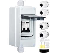 DIHOOL DC fuse box 16A 2-pole with 3-module fuse box mounted ip65 Waterproof for balcony power plant(DC12V-400V)