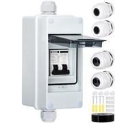 DIHOOL DC switch automatic fuse 40A 2-pole with 3 module sub-distribution surface mounted ip65