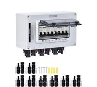 DIHOOL IP67 Solar Disconnect Switch Junction Box 4 String (4 in 4 out) 30a DC isolator Switch,PV Circuit Breaker