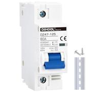 DIHOOL Miniature Circuit Breaker MCB, 1 Pole, 80Amp,125VAC,Type C