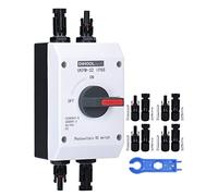 DIHOOL Solar PV DC Isolator Switch 32A DC 1200V Breaker Disconnect Switch With pre-wired solar connectors IP66 Waterproof