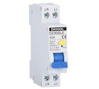 DIHOOL Type a RCBO ELCB RCD 18mm width Circuit Breaker(30mA 2 pole 40A)