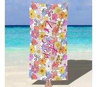 Dihope Personalised Microfibre Beach Towel for Adults Kids with Name, Large Custom Bath Towels Quick Dry Sand Free Lightweight Travel Beach Towel for Mens Boys Girls Baby Fitness Swimming