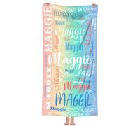 Dihope Personalised Microfibre Beach Towel for Adults Kids with Name, Large Custom Bath Towels Quick Dry Sand Free Lightweight Travel Beach Towel for Mens Boys Girls Baby Fitness Swimming