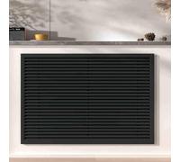 DIHRVTHC Radiator Cover Cabinet With Shielding Storage Design, Modern Louvered Grill Shelf, Vertical Slats Storage Organizer for Living Room Bedroom Bathroom (Black, 60CM)