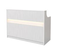 DIHRVTHC Reception Desk, Front Counter Desk Standing Reception Desk, Receptionist Desk, With Counter,Lockable Drawer, For Salon Reception Room Checkout Lobby Beauty Salon Office
