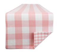 DII 100% Cotton Gingham Check Table Top Collection, Runner, 14x108, Pink