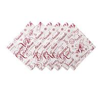 DII 100% Cotton, Machine Washable, Oversized Basic Holiday 20x20 Napkin Set of 6, Vintage Christmas