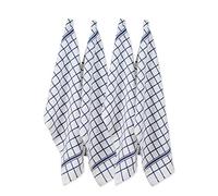 DII 100% Cotton, Machine Washable, Ultra Absorbant, Basic Everyday 16 x 26 Terry Kitchen Dish towel, Set of 4- Blue Window Pane