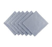 DII 100% Cotton Seersucker Striped Tabletop Collection, Blue, Napkin Set, 6 Piece