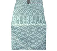DII 100% Polyester Table Runner, Spilll Proof and Waterproof for Outdoor or Indoor Use, Machine Washable With Zipper & Umbrella Hole, (14x108) Diamond