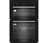 INDESIT DII 10D B Electric Built-in Double Oven - Black, Black