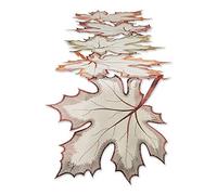 DII 14x60 Polyester Table Runner, Embroidered Maple Leaves - Perfect for Fall, Thanksgiving, Catering Events, or Everyday Use