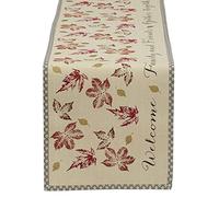 DII 14x72 Cotton Table Runner, Rustic Leaves - Perfect for Fall, Thanksgiving, Catering Events, Dinner Parties, Weddings or Everyday Use