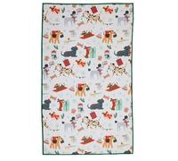 DII 18x30 inches Holiday Themed Reversible Waffle Microfiber Towel (Holiday Pups)