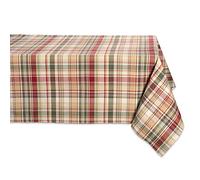DII Autumn & Thanksgiving Tabletop Linens, Cotton, Plaid, 52x52 Square Tablecloth