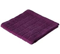 DII Solid Windowpane Dishcloth Set, Cotton, Eggplant, 12x12