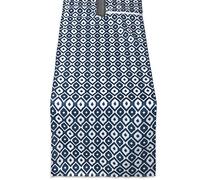 DII Blue Ikat Outdoor TABLERUNNER, Table Runner 14x72-Zippered