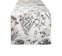 DII Botanical Butterfly Kitchen Collection, Table Runner, 14x72