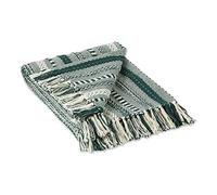 DII Braided Striped Throw, 50x60, Dark Green