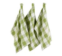 DII Buffalo Check Classic Farmhouse Kitchen Collection, Dishtowel Set, Antique Green 3 Piece