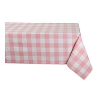DII Buffalo Check Collection, Classic Farmhouse Tablecloth, Tablecloth, 60x120, Pink & White