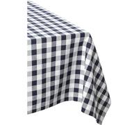 DII Buffalo Check Collection, Classic Farmhouse Tablecloth, Tablecloth, 60x84, Navy & White Check