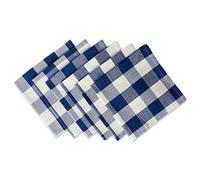 DII Buffalo Check Collection, Classic Farmhouse Tabletop Set, Napkin Set, 20x20, Navy & Cream, 6 Piece